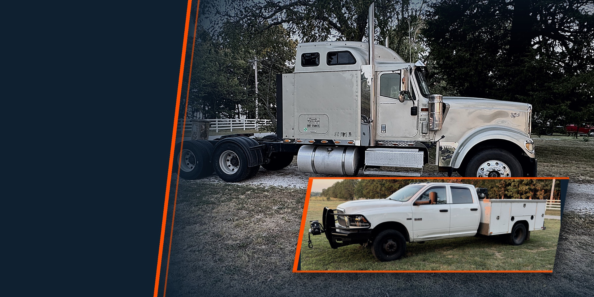 Waterman semi truck and mobile service truck near Springfield, MO